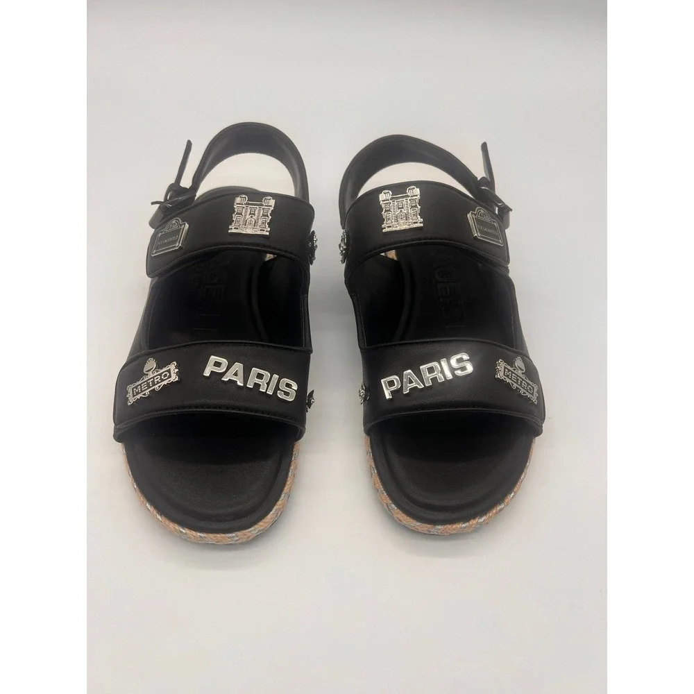 NEW Karl Lagerfeld Paris Slingback Sandals Charlay Rue Pins W9